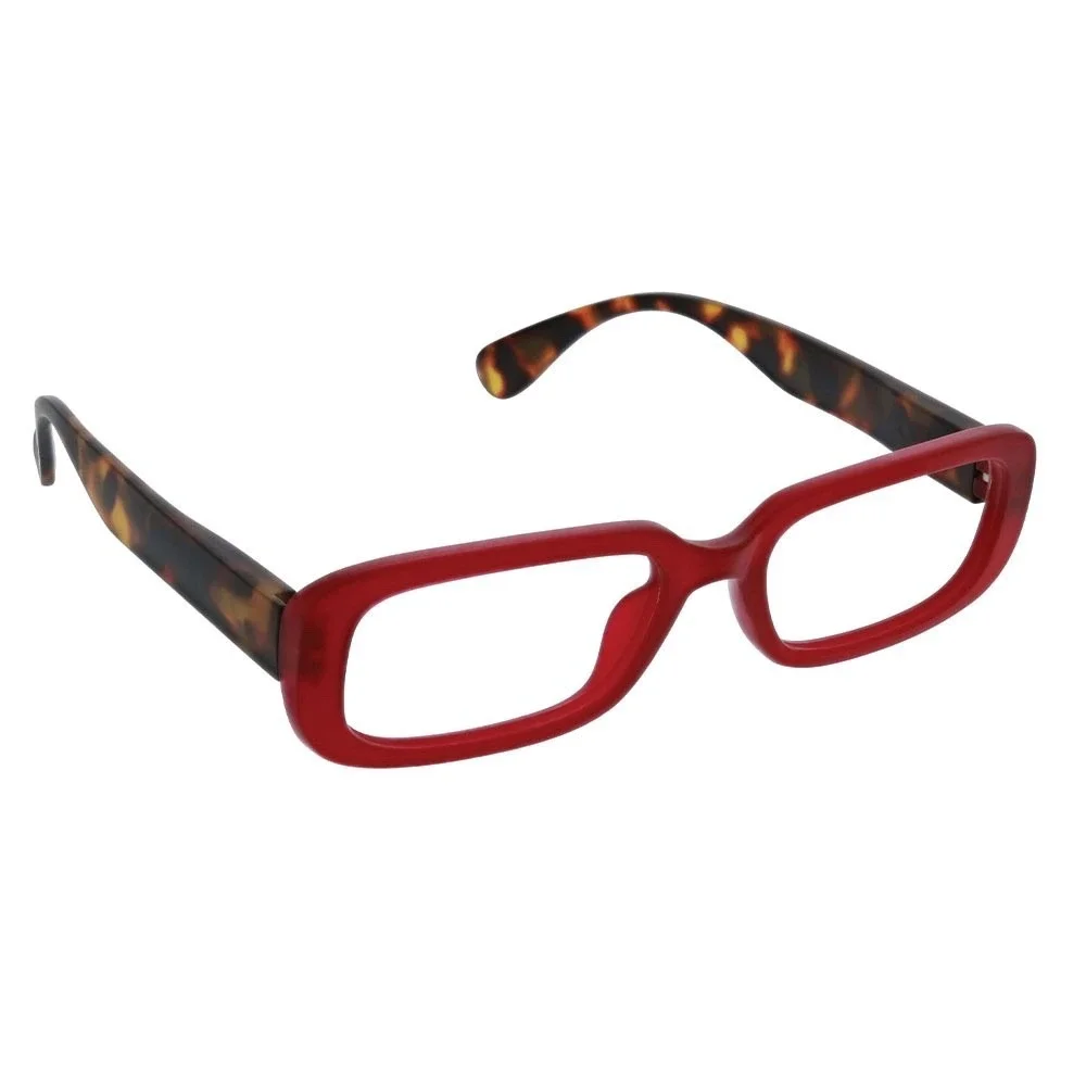 NEW WILLOW RED PEEPERS BLUE‎ LIGHT READING GLASSES +2.25